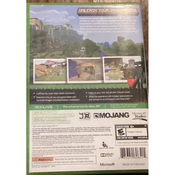 Minecraft Microsoft Xbox 360 Edition, No Manual   885370606515 - Picture 2 of 5